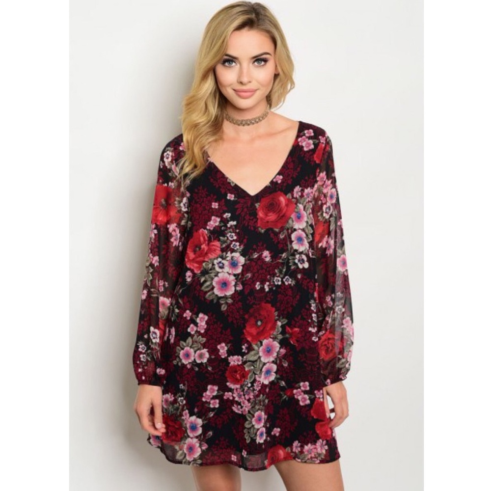 FINAL FEW | Red floral dress